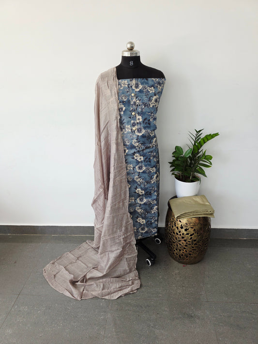 Shimmer cosmos silk set - blue