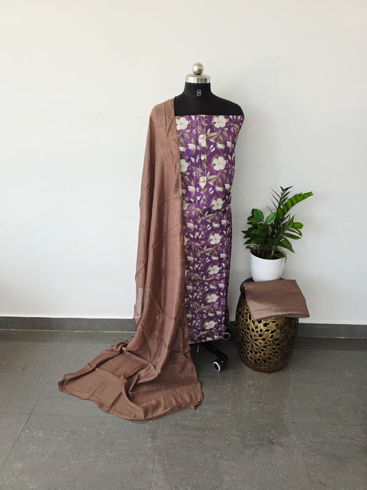 Shimmer cosmos silk set - lavender