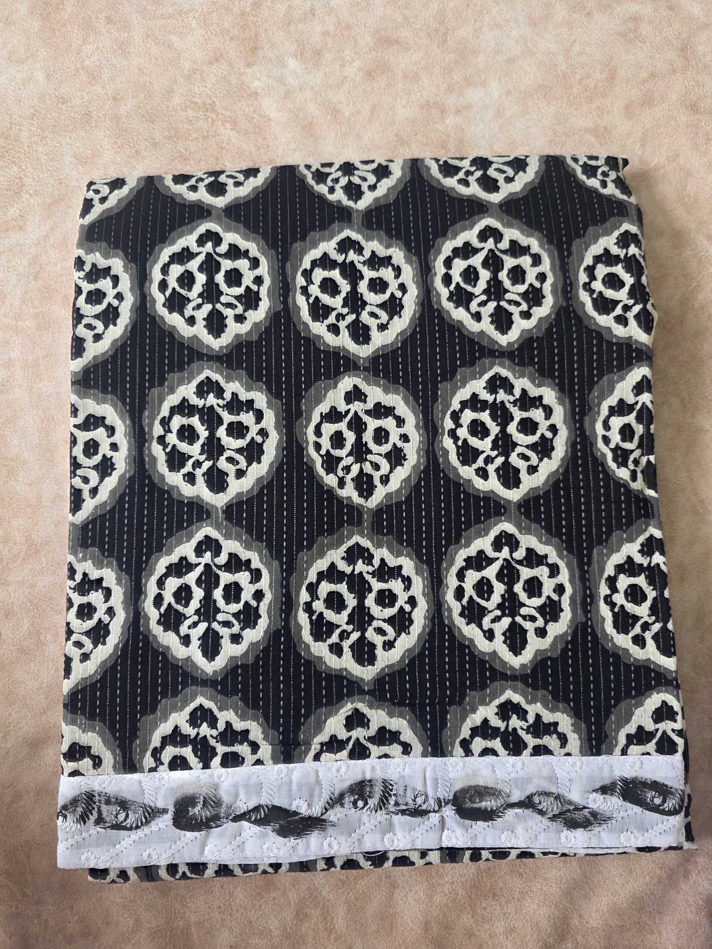 Pure kantha jaipuri cotton set - black2