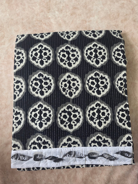 Pure kantha jaipuri cotton set - black2