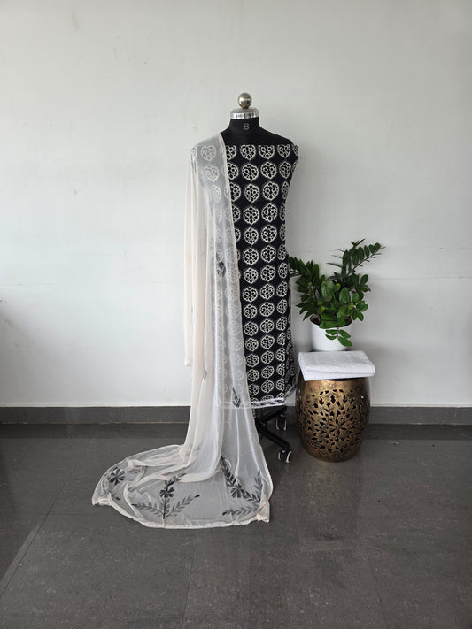 Pure kantha jaipuri cotton set - black2