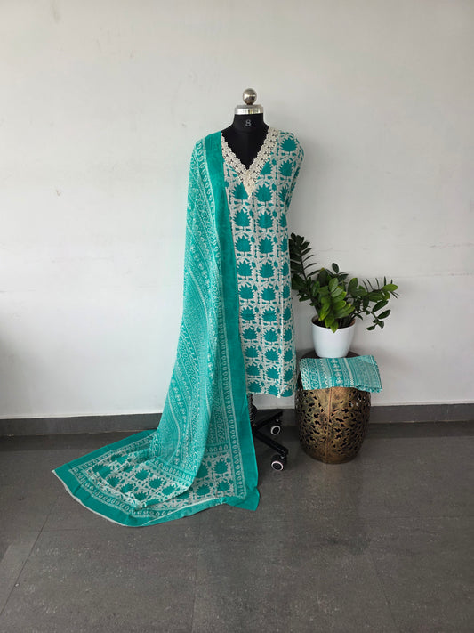 Regular/office wear pure cotton set - BF31