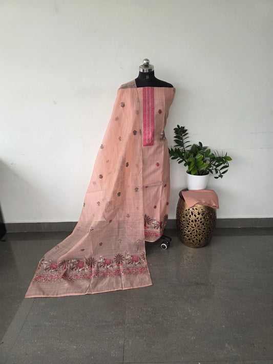 Premium jamdhani silk cotton set - JM4