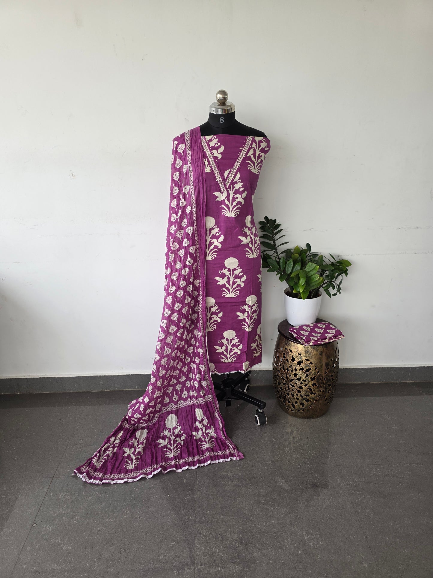 Premium jaipuri cotton set - Flower3
