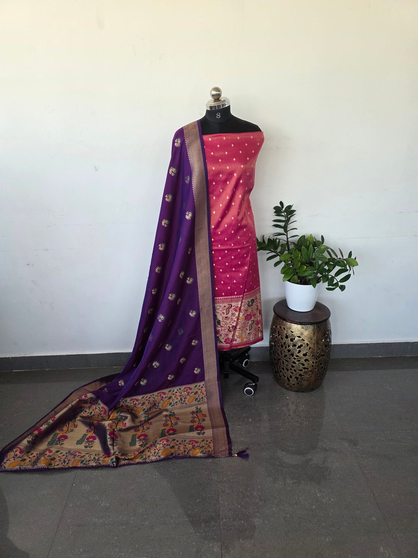Premium paithani silk set - FS2
