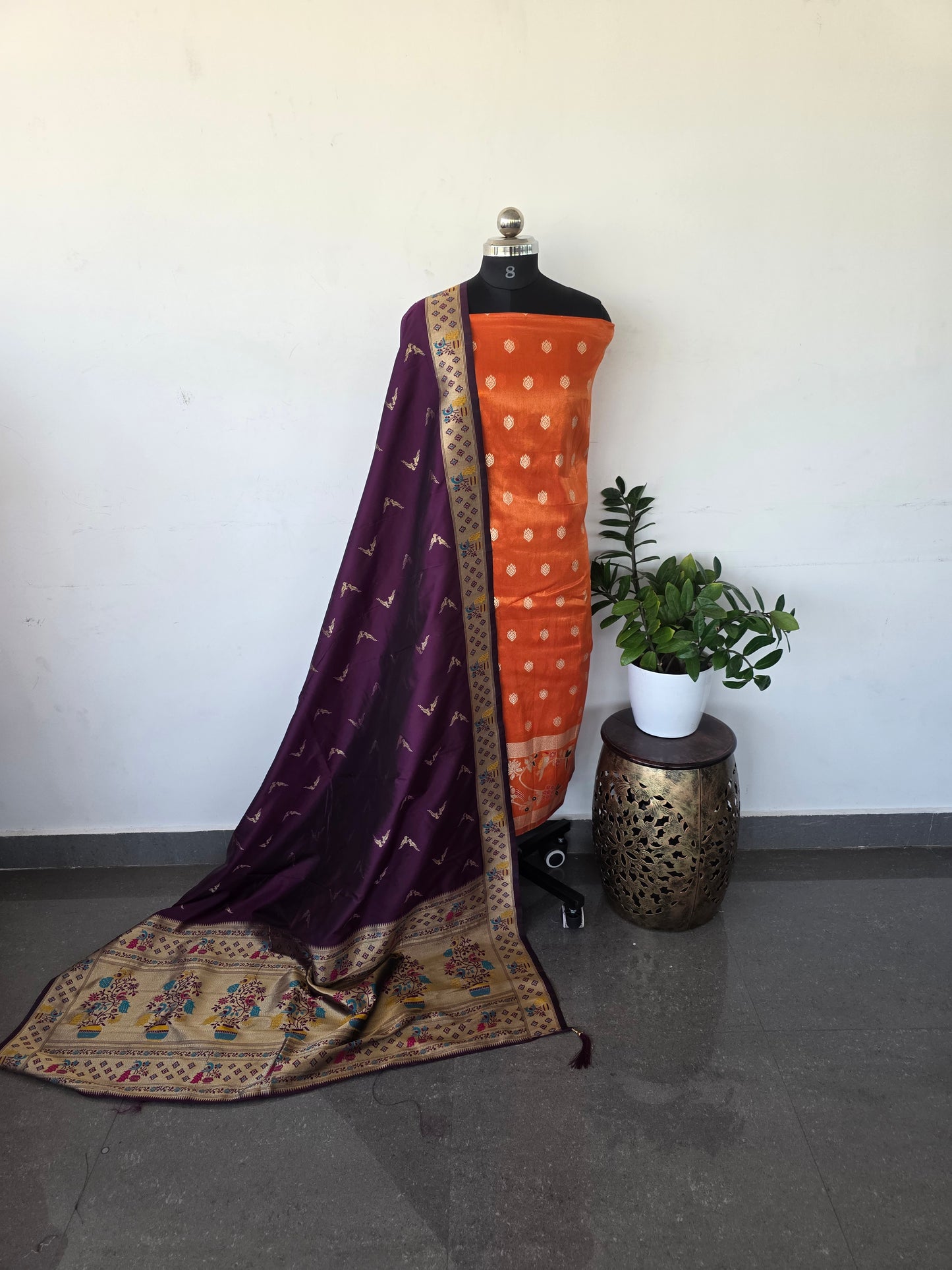 Premium paithani silk set - FS6