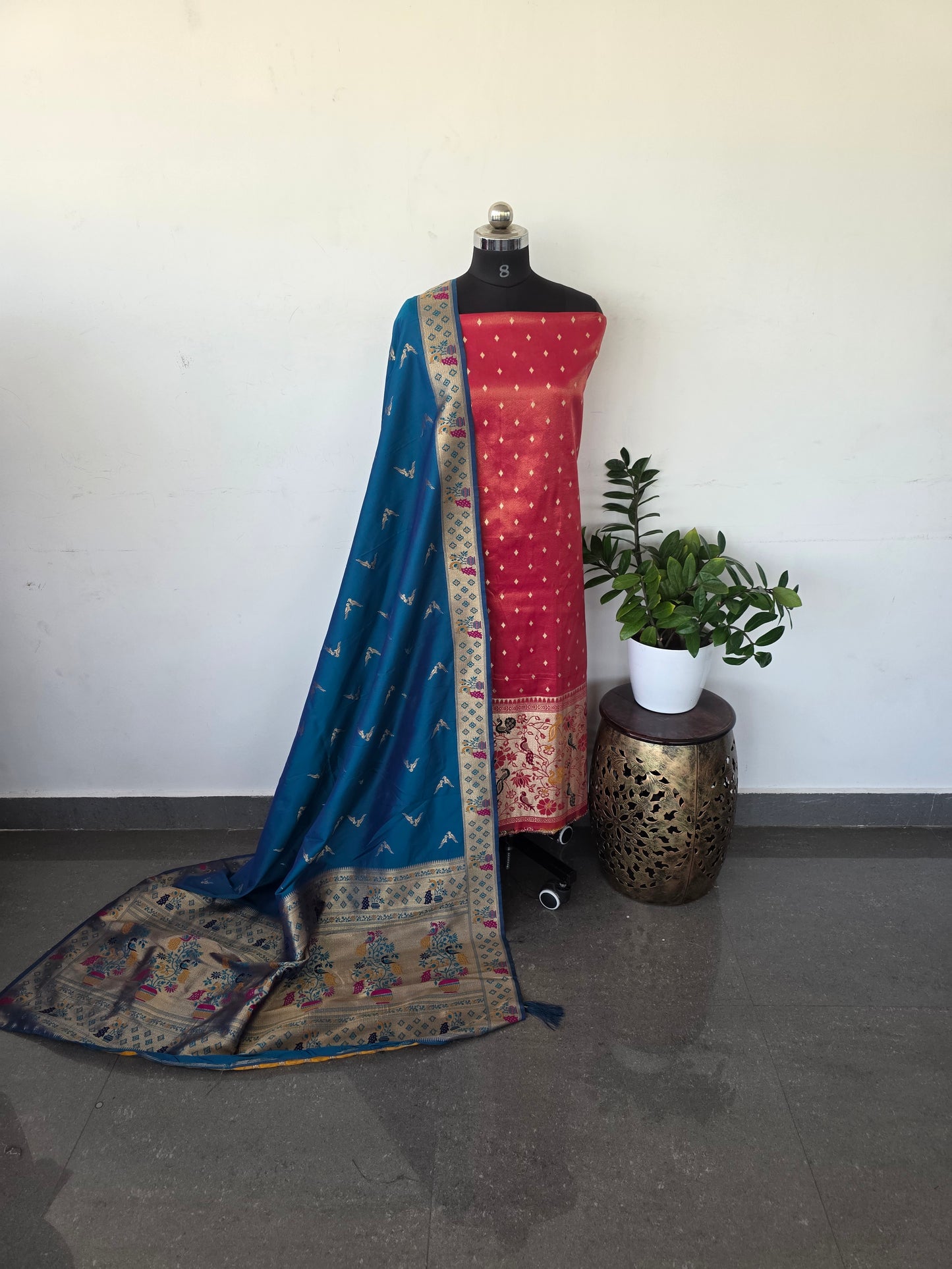 Premium paithani silk set - FS7