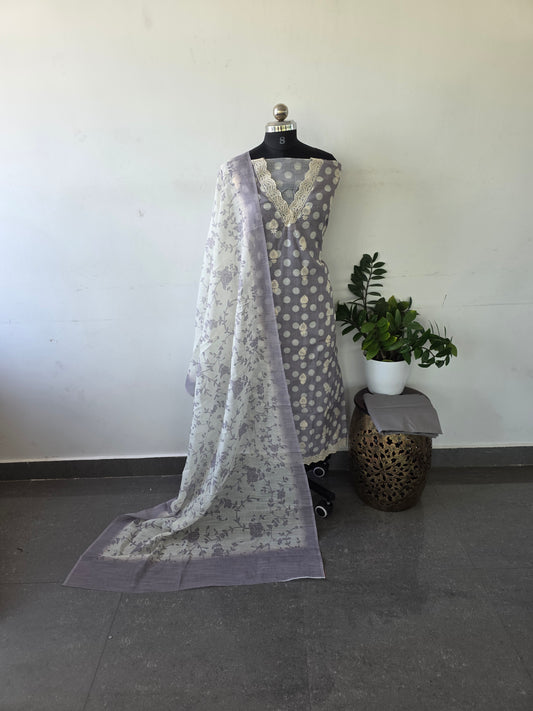 Premium linen cotton set - v neck2