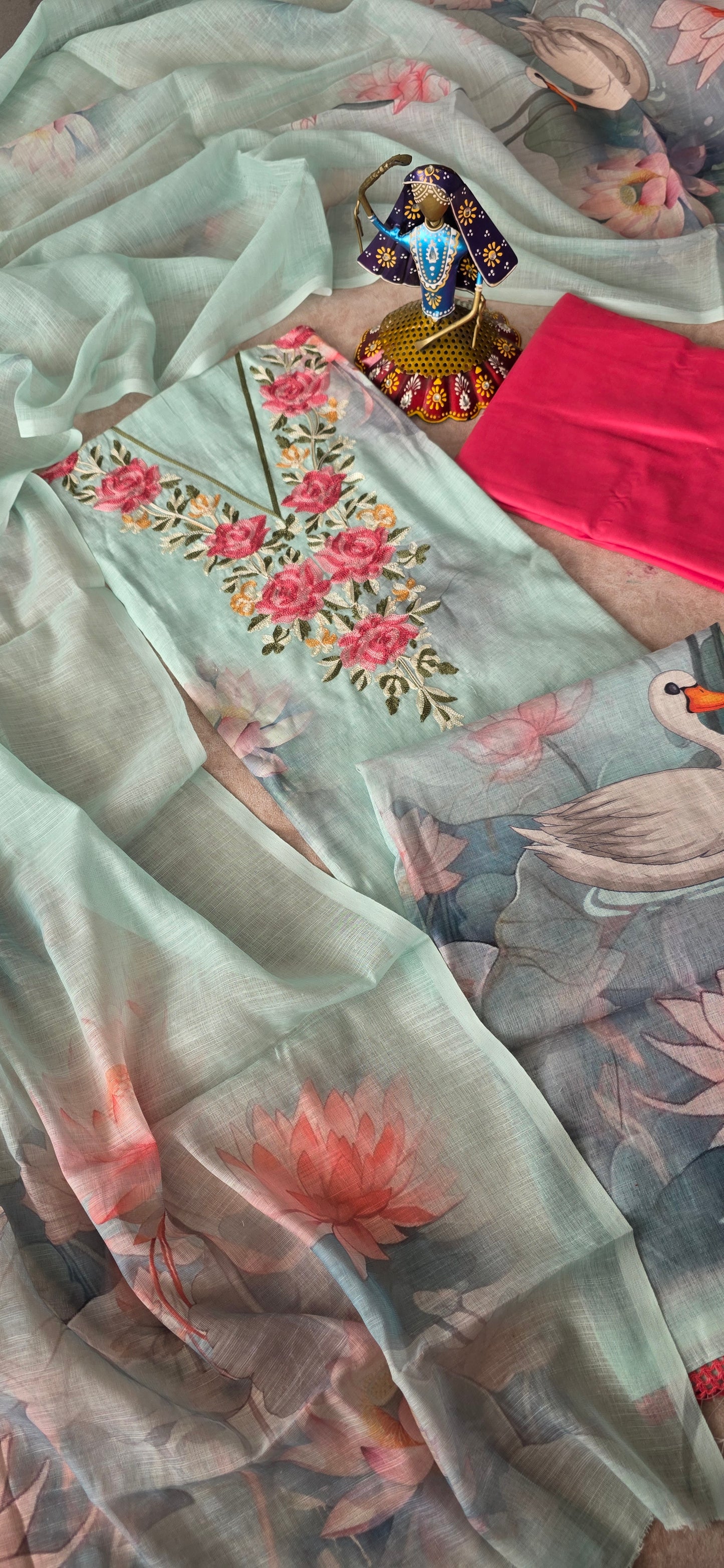 Premium linen cotton set - Swan3