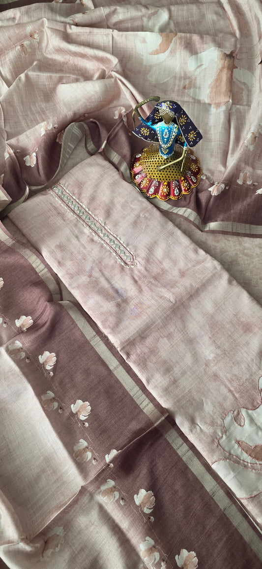 Premium tussar silk set - T4