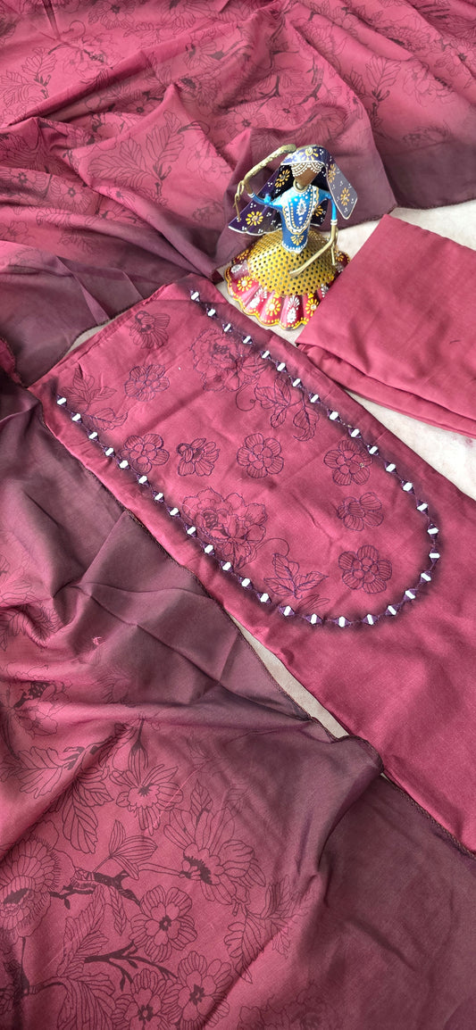 Premium fancy soft silk set - fancy3