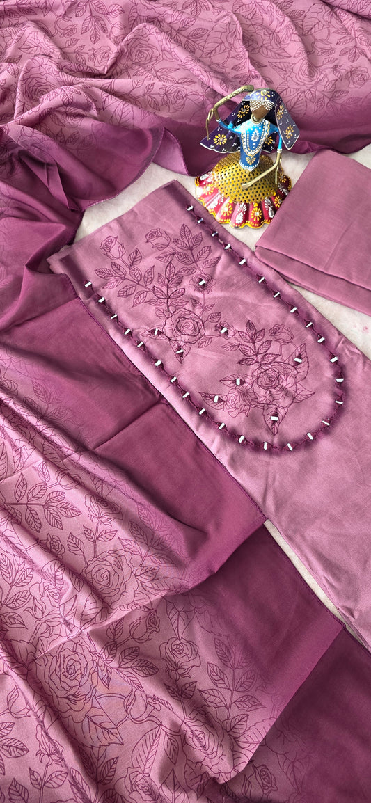 Premium fancy soft silk set - fancy5