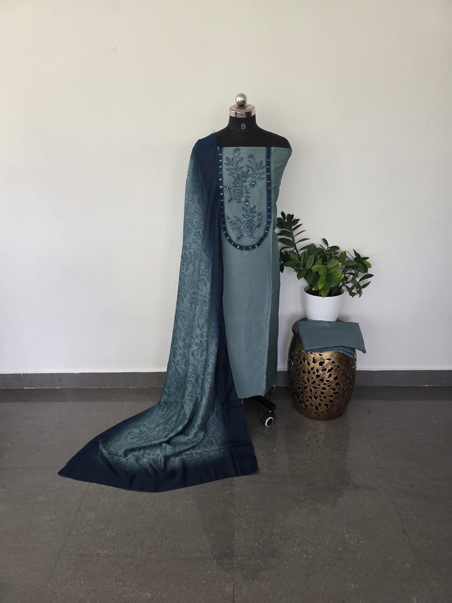 Premium fancy soft silk set - fancy8