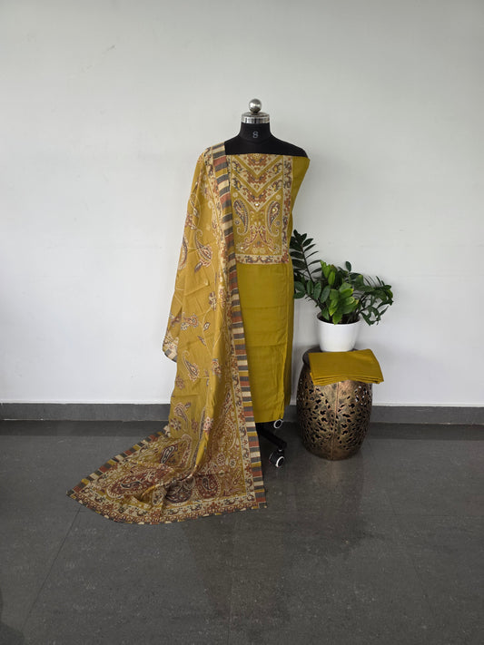 Premium soft ajrakh silk set - AJ4