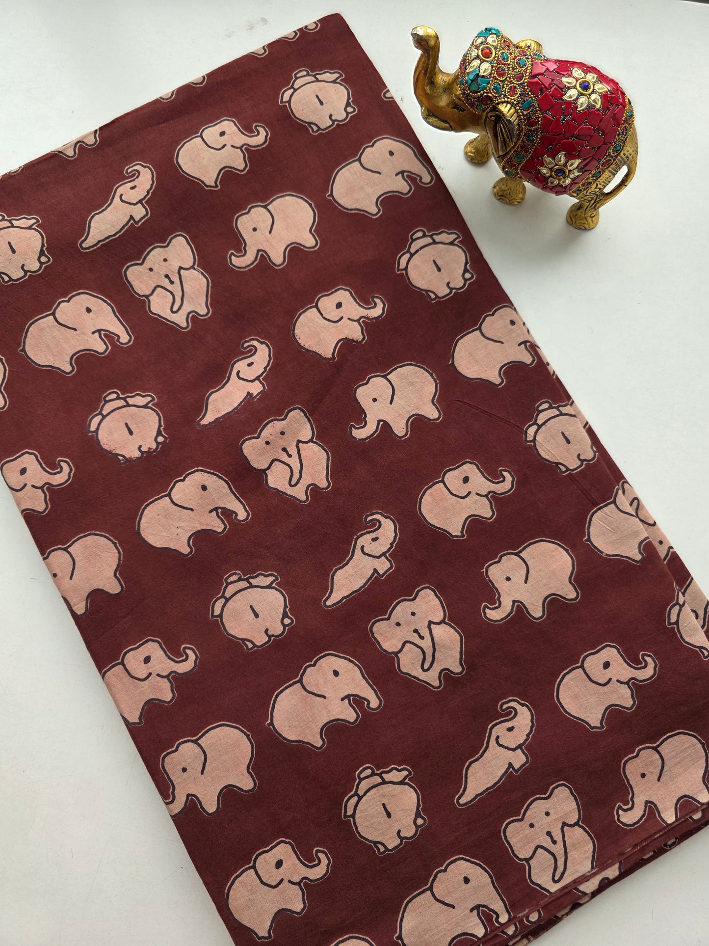 Pure kalamkari cotton running material - KM1