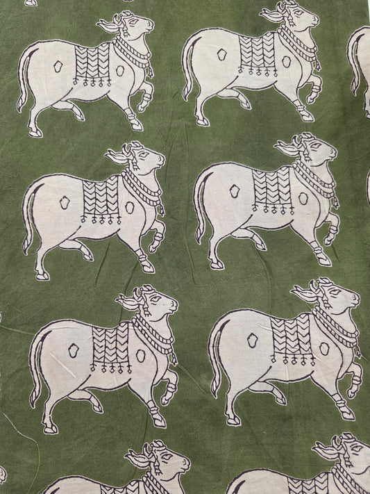 Pure kalamkari cotton running material (1 meter)- KM9