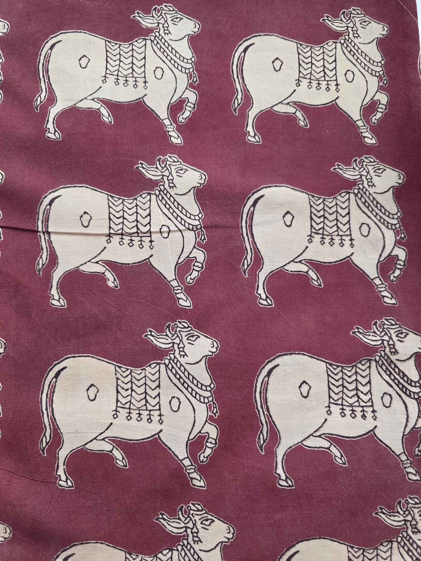 Pure kalamkari cotton running material - KM12