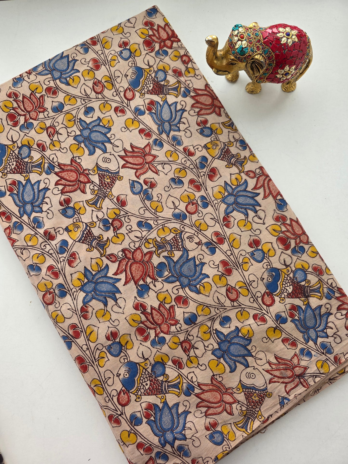 Pure kalamkari cotton running material - KM14