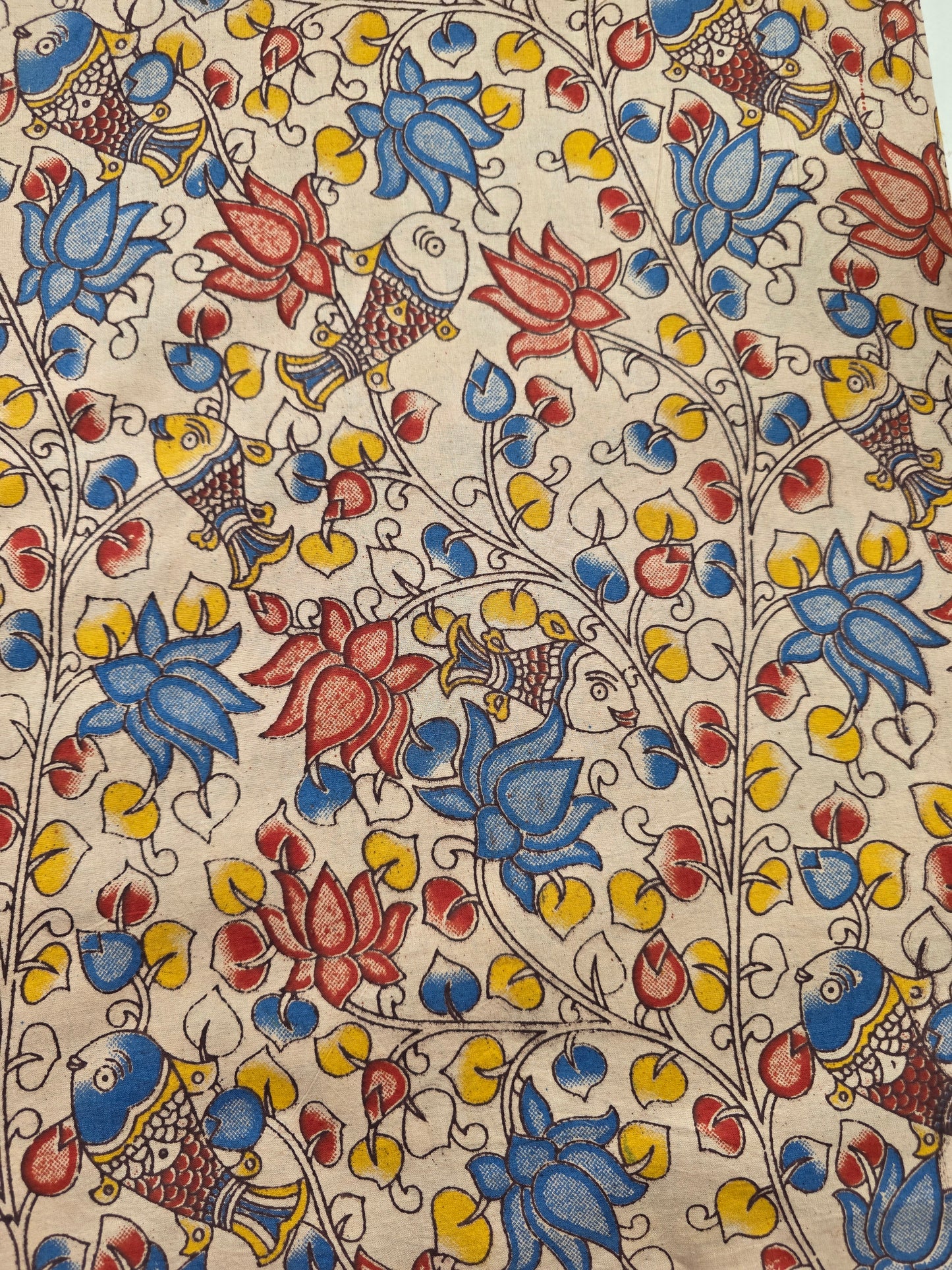 Pure kalamkari cotton running material - KM14