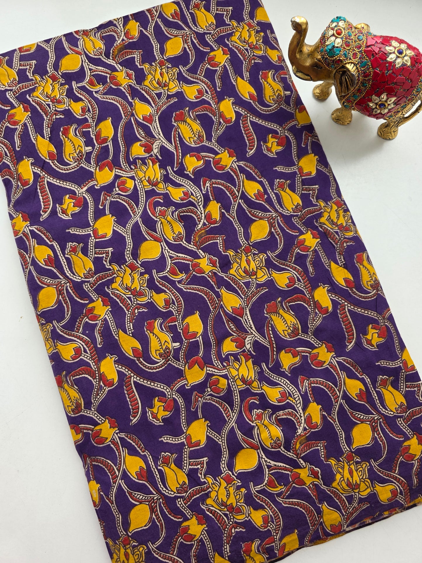 Pure kalamkari cotton running material - KM22