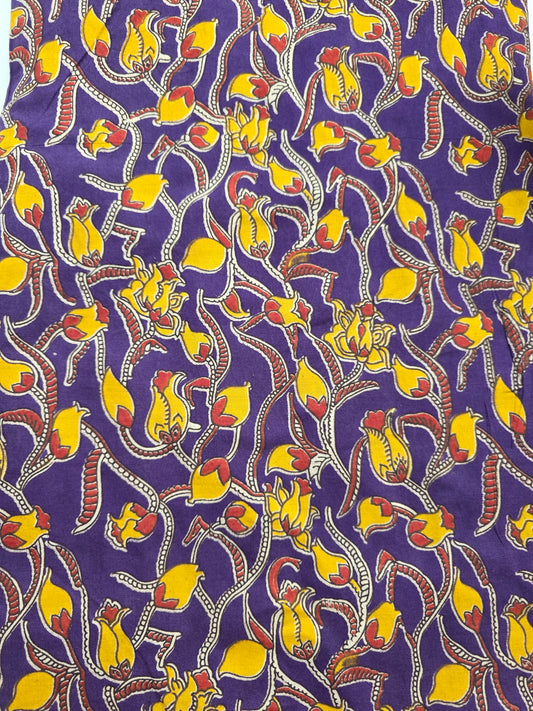 Pure kalamkari cotton running material (1 meter)- KM22