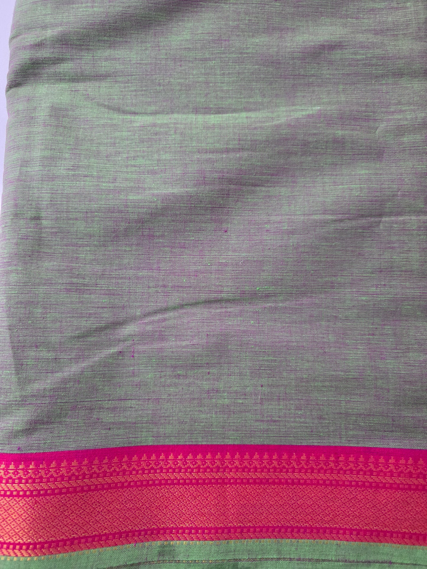 Handloom cotton with mangalagiri border - MM3