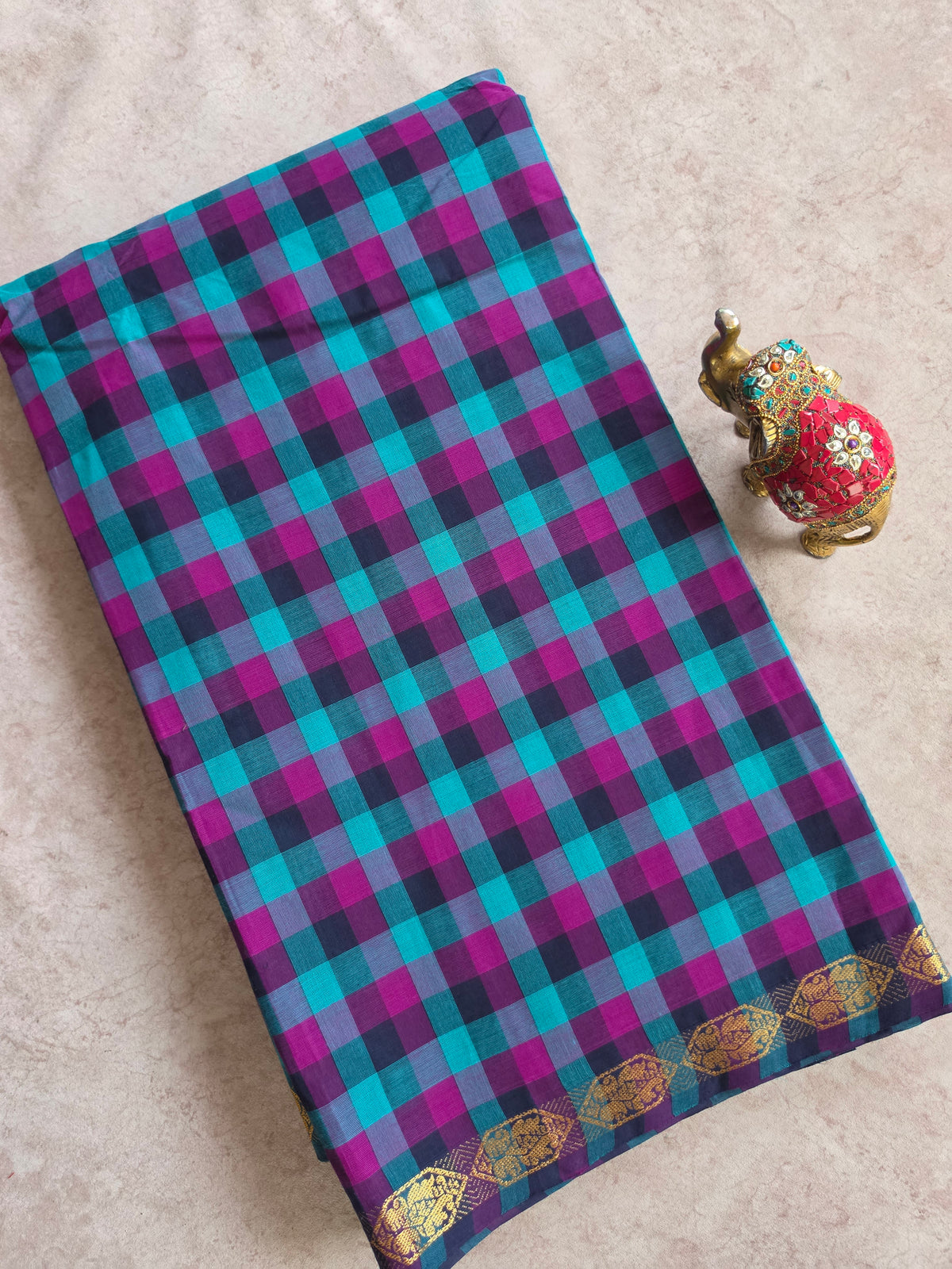Paalum pazhamum Chettinadu cotton running material -CRM33