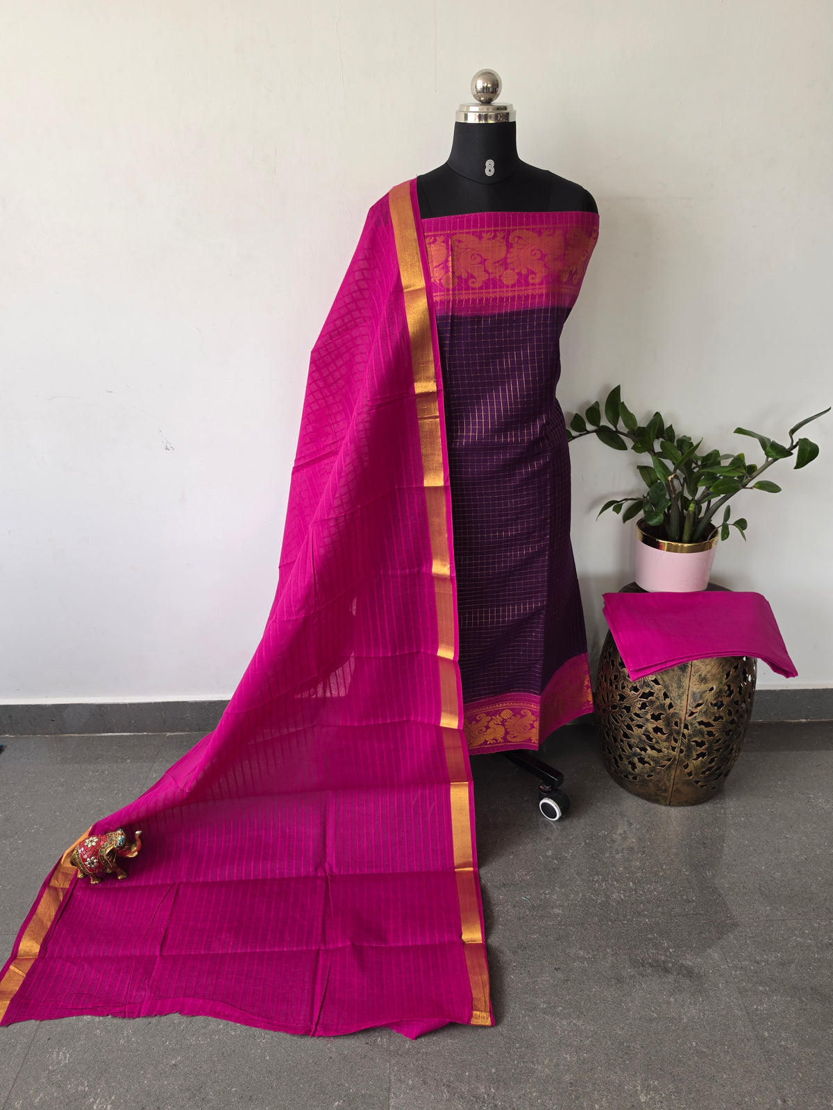 Madurai sungudi zari kattam salwar set-MS169