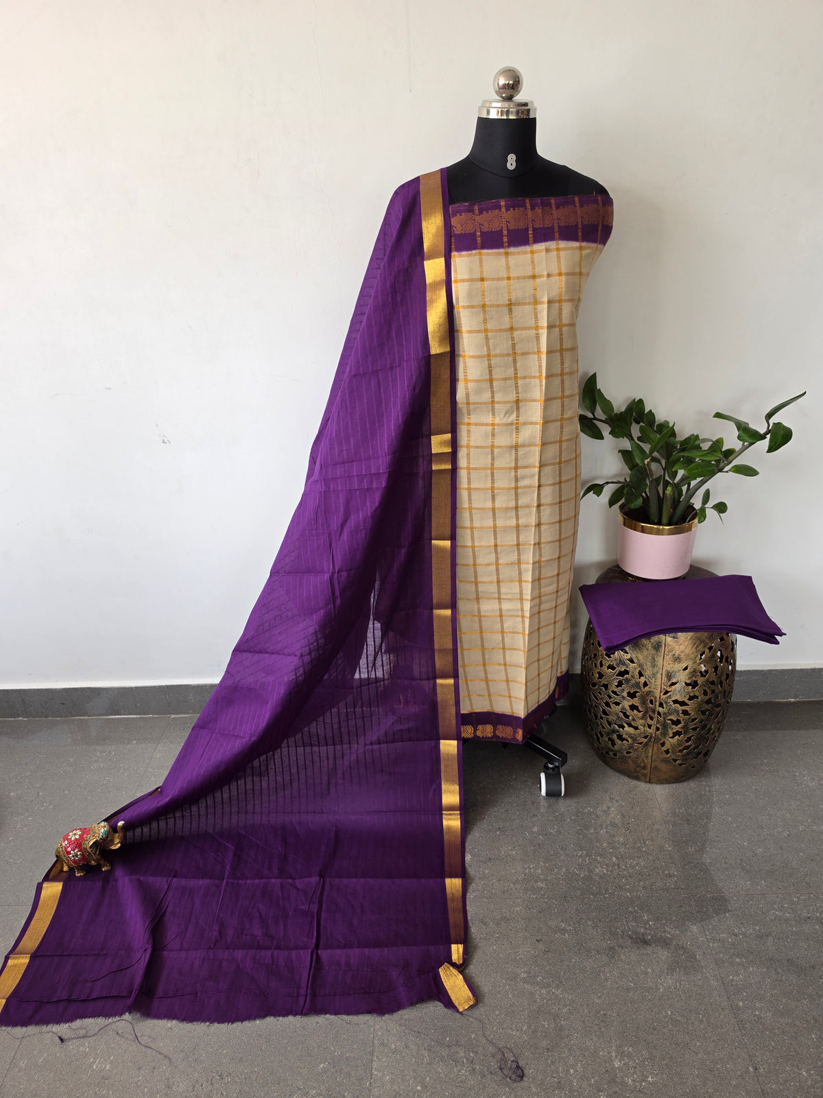 Madurai Sungudi Pavithram checks salwar set-MS172