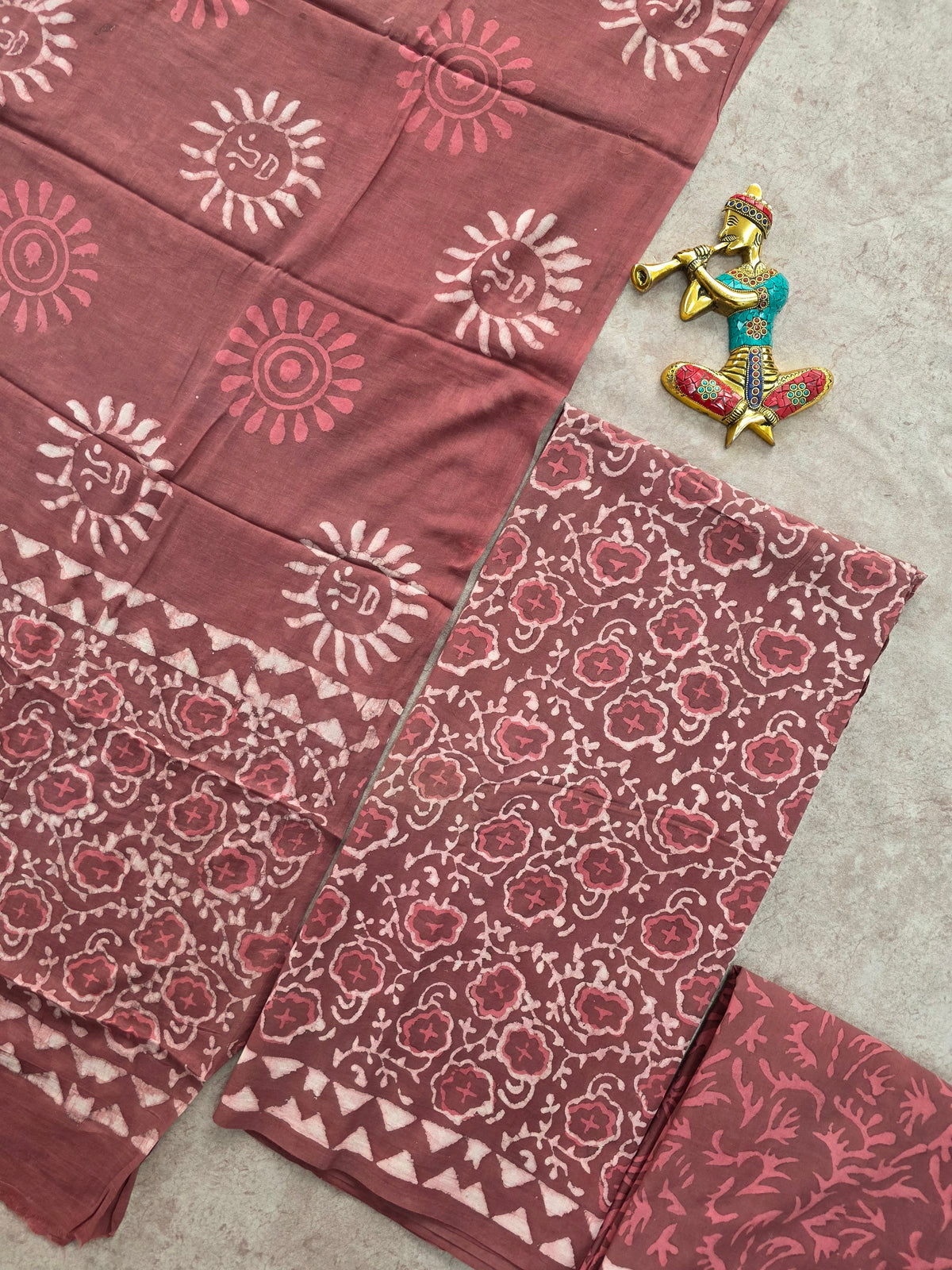 Bagru Handblock cotton salwar set - JA656