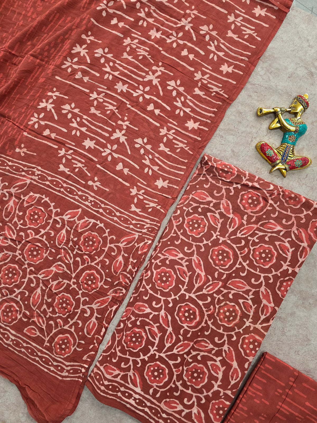 Bagru Handblock cotton salwar set - JA657