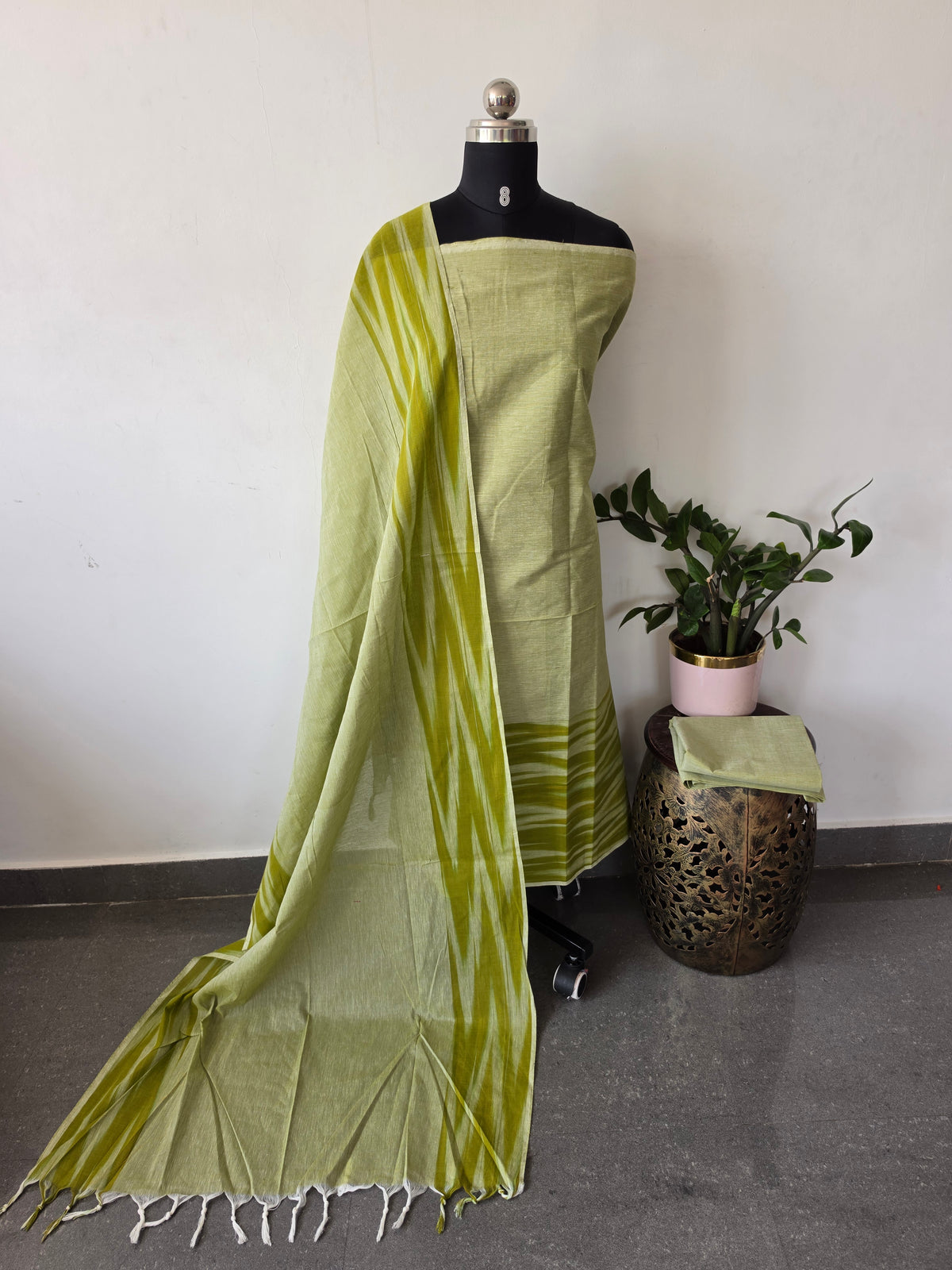 Ikkat south cotton salwar set -HA313