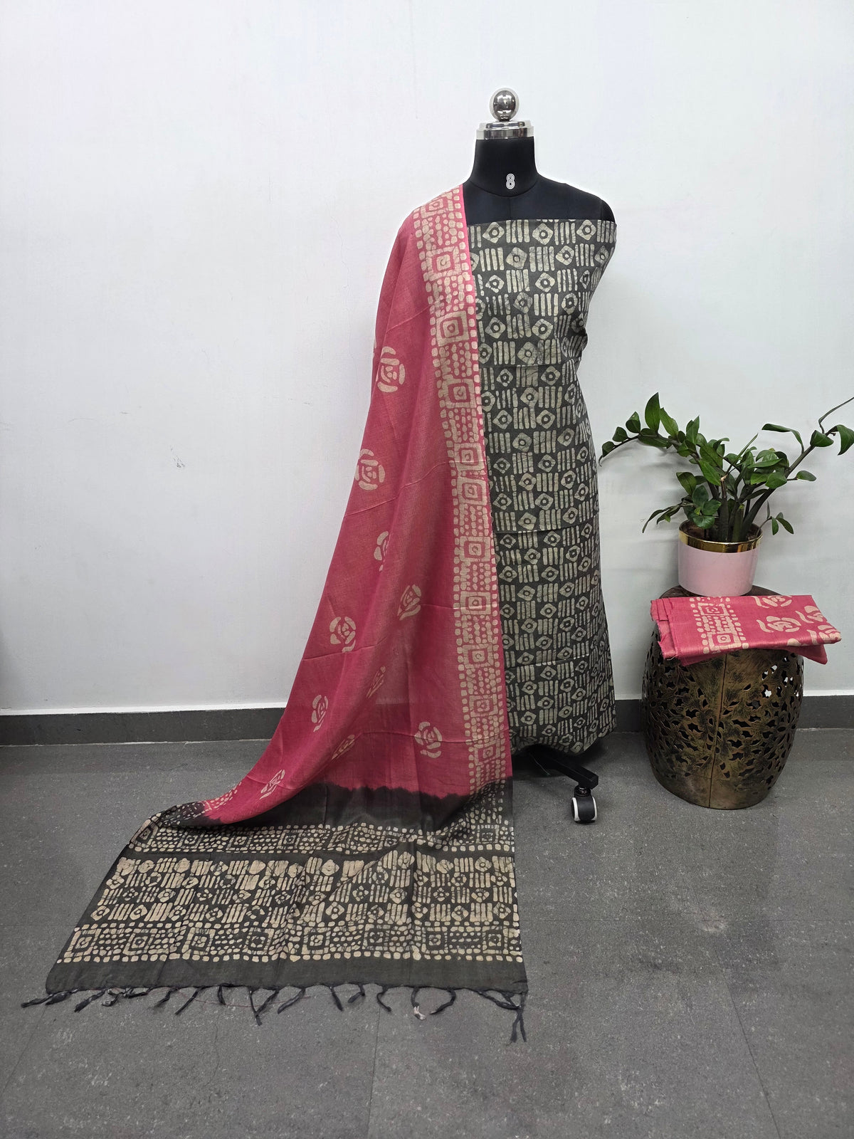 Bhagalpuri batik salwar set - BA655