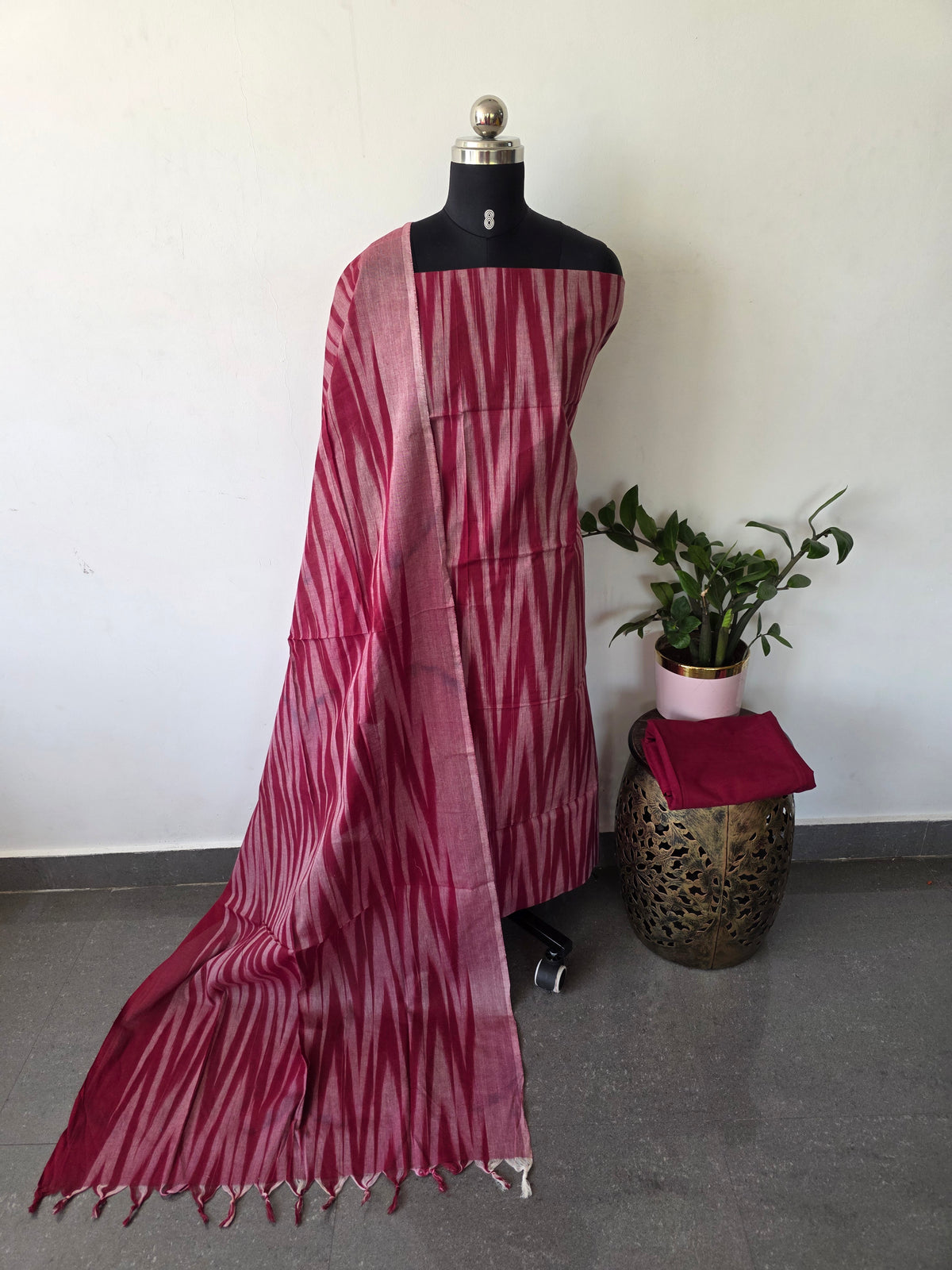 Ikkat south cotton salwar set -HA356