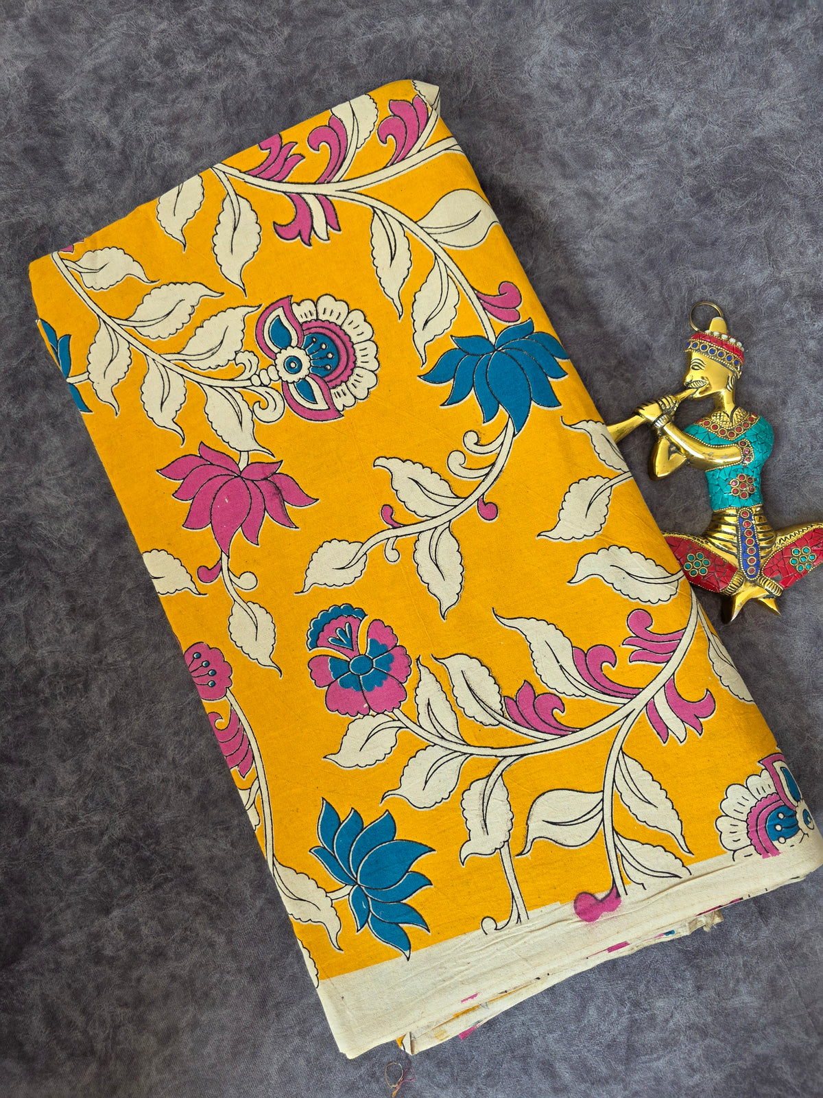 Pure kalamkari cotton running material-AK502
