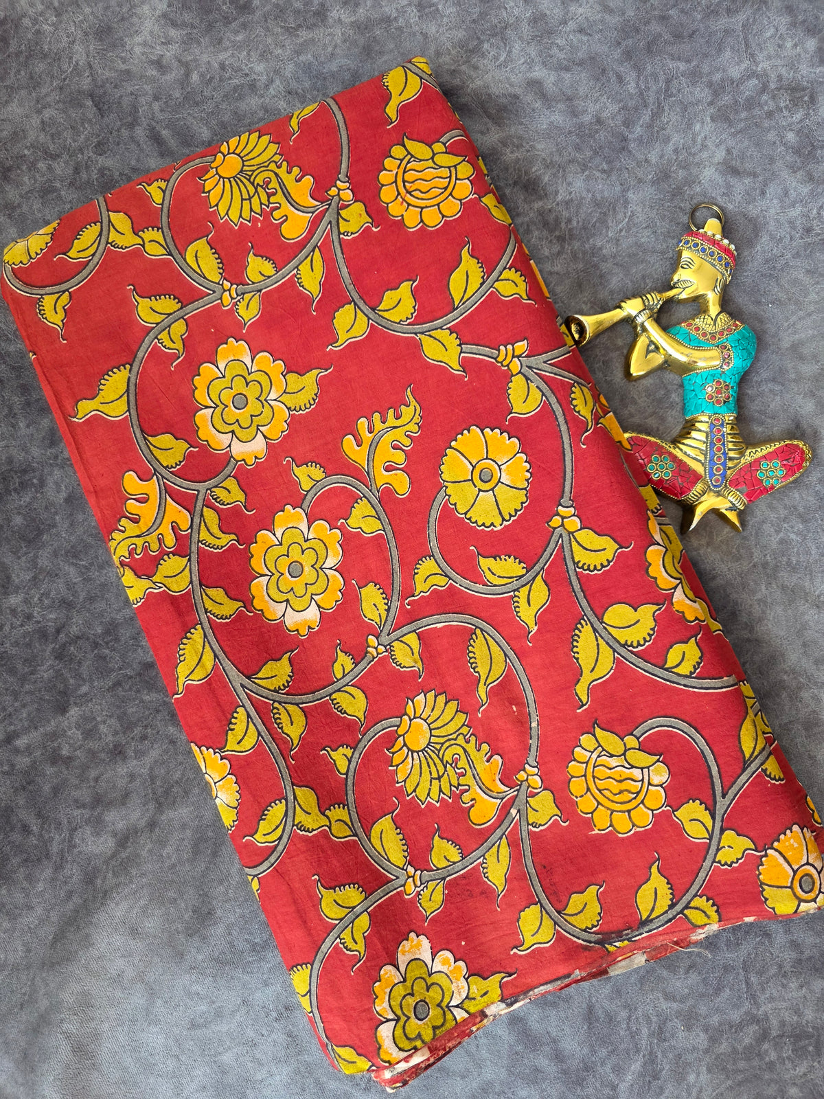 Pure kalamkari cotton running material-AK496