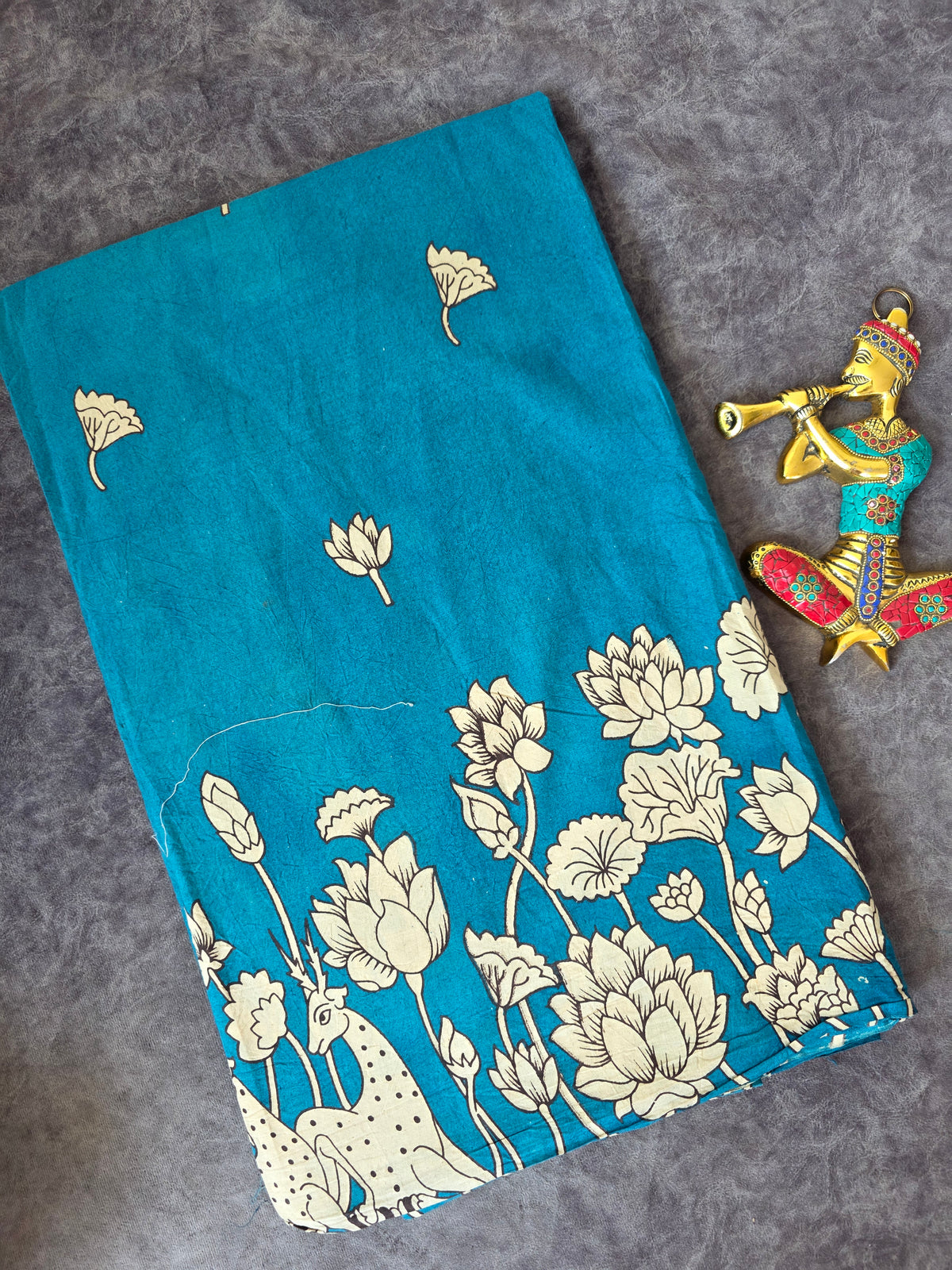 Pure kalamkari cotton running material-AK495