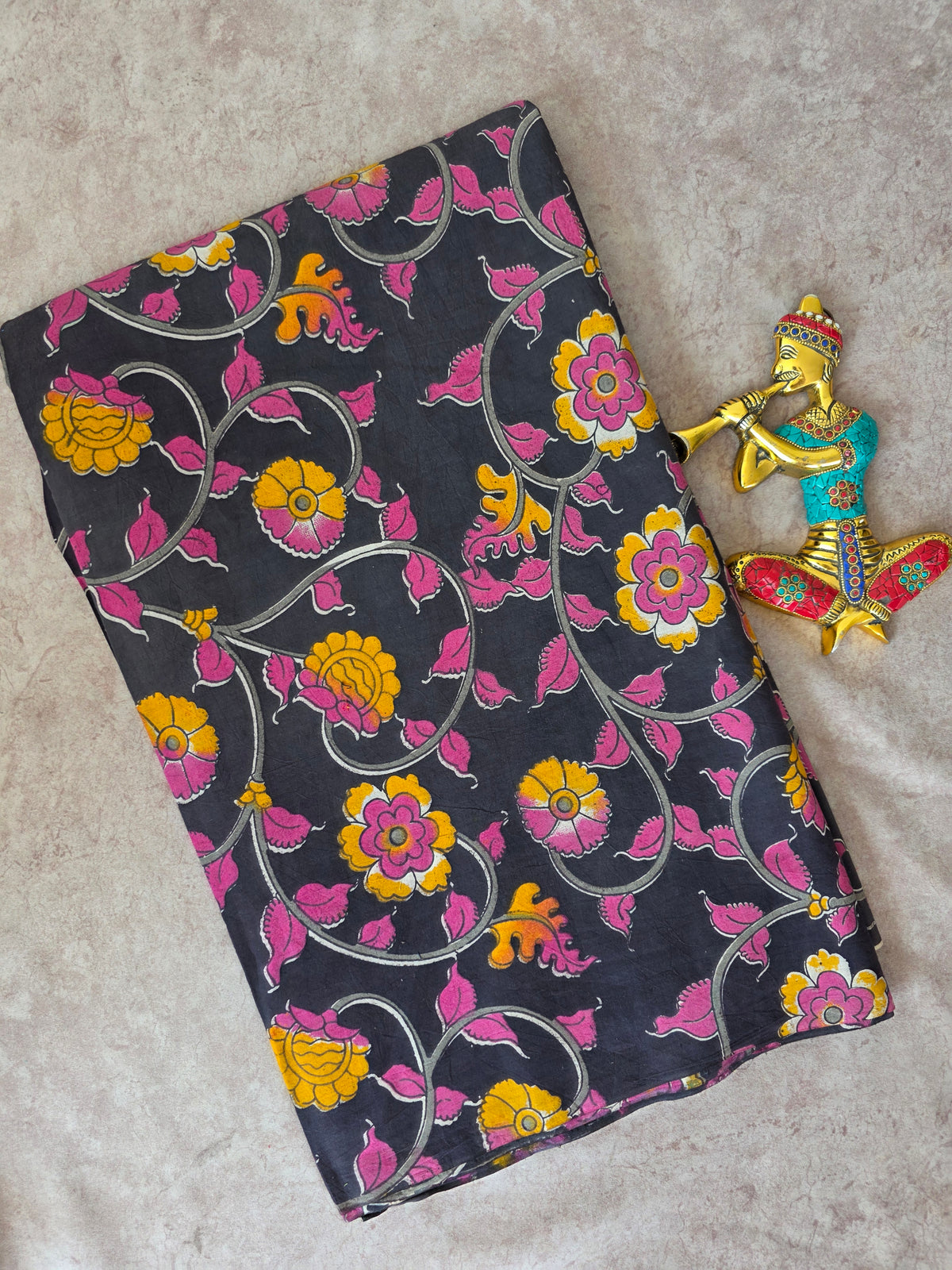 Pure kalamkari cotton running material-AK508