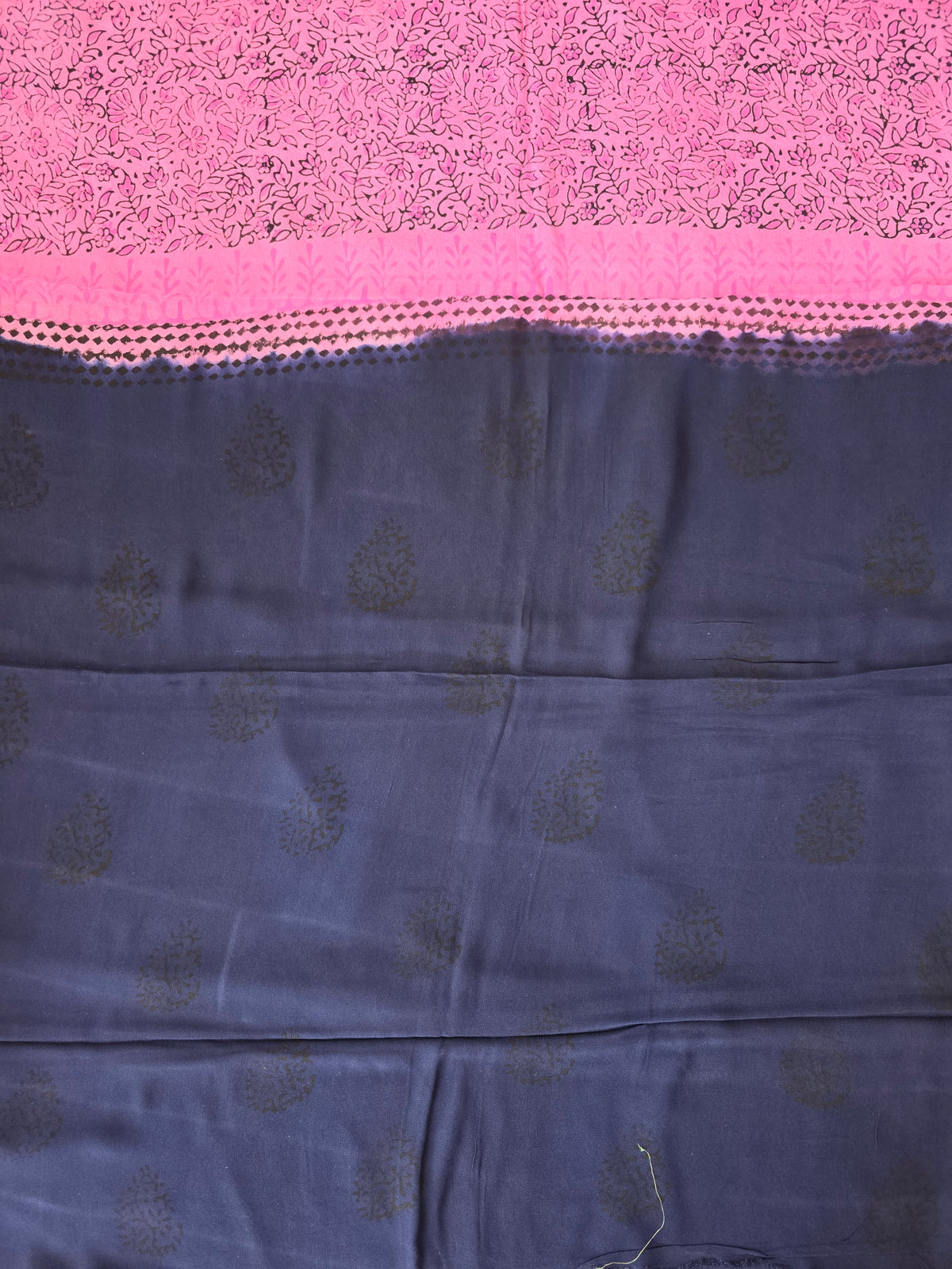 Handblock georgette salwar set(Blue)-GE282