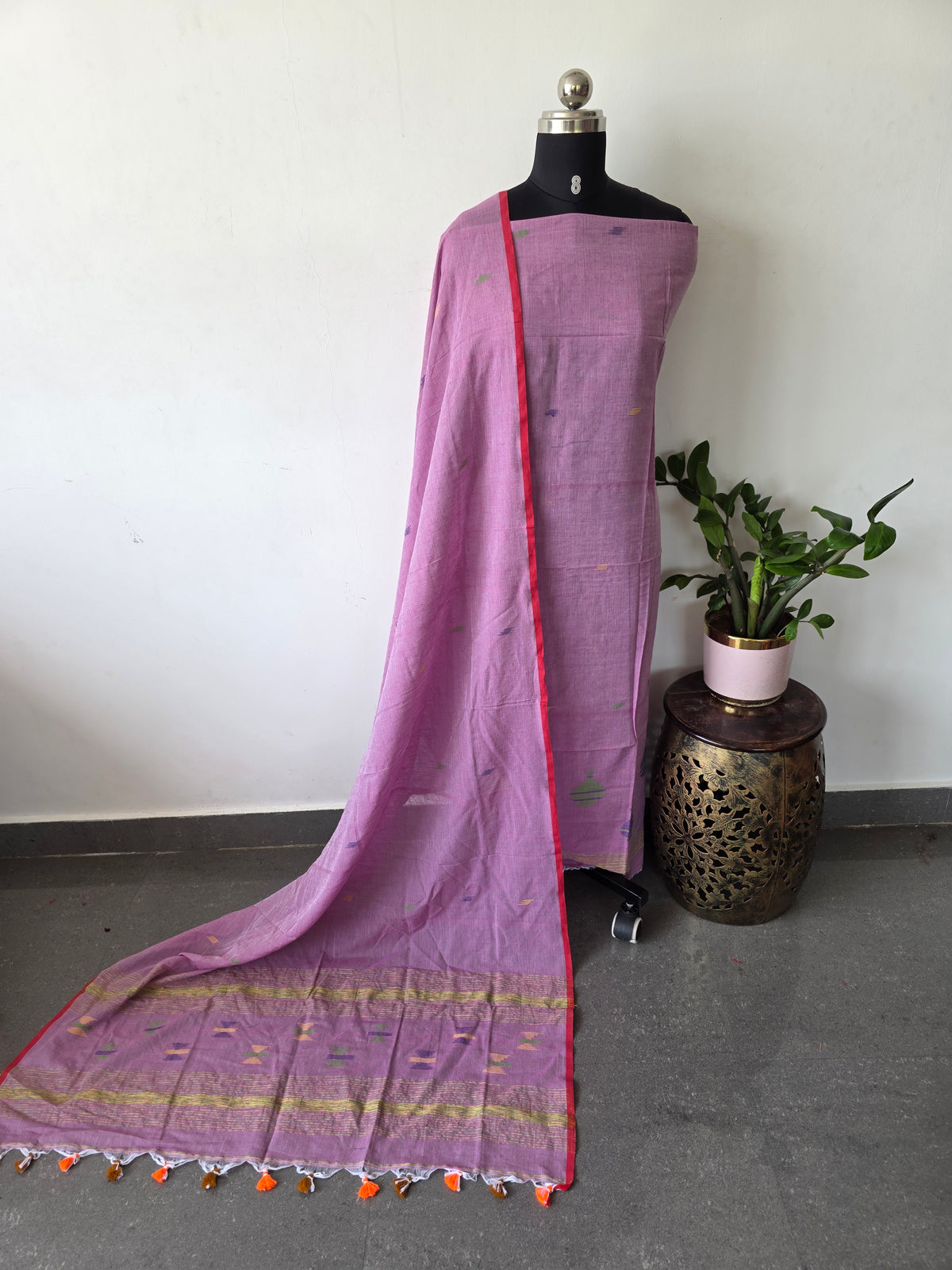 West bengal handwoven mul cotton set - JM101