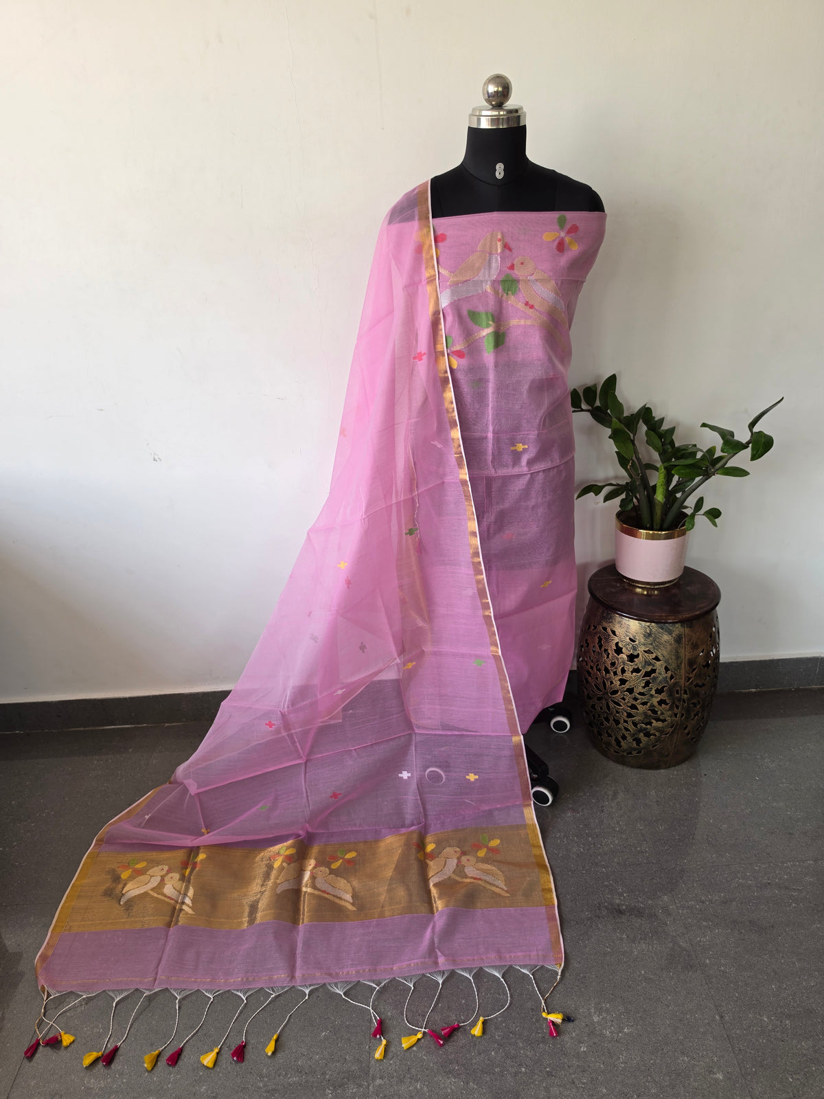 Premium muslin jamdhani set -JM39
