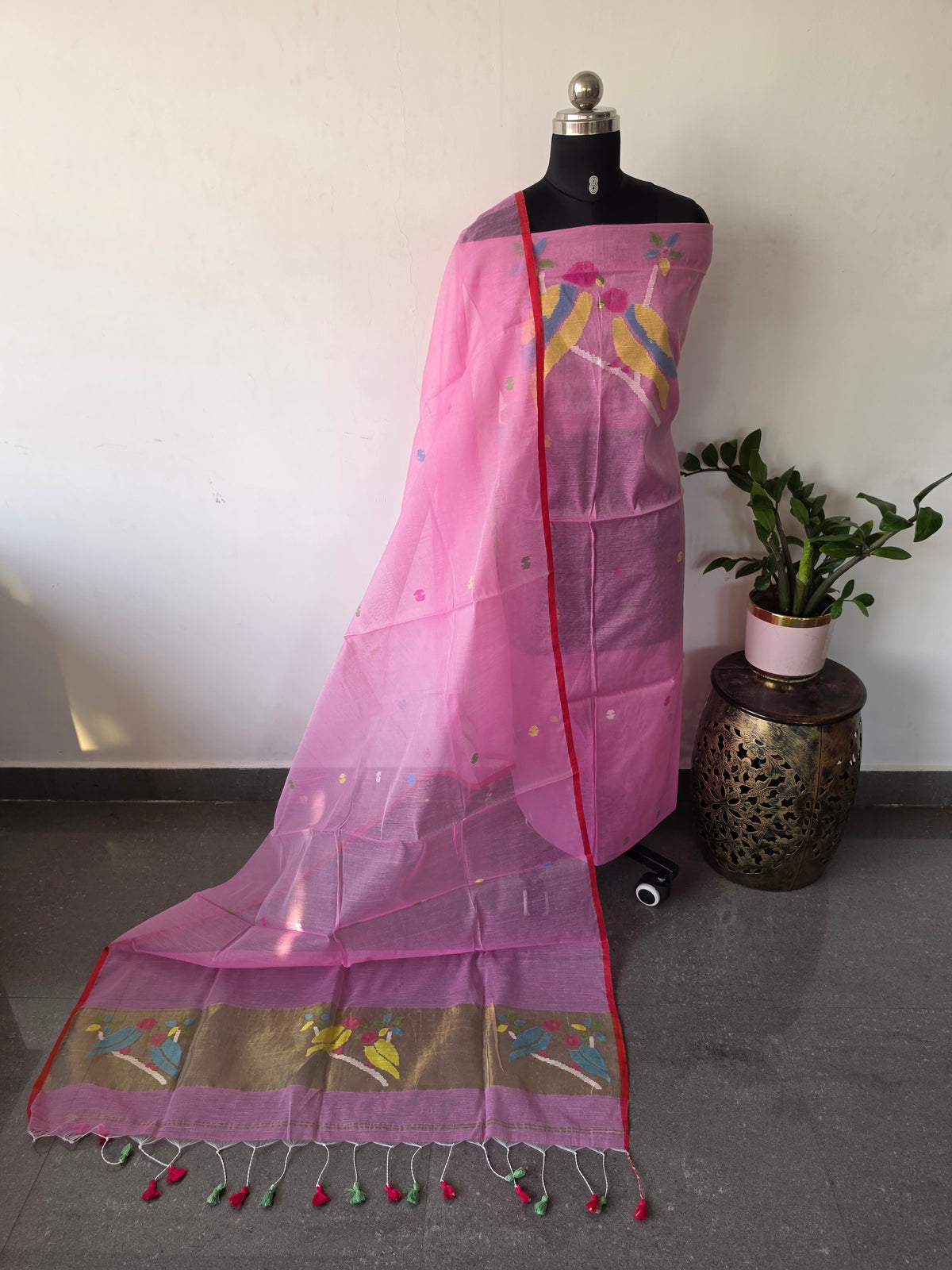 Premium muslin jamdhani set -JM49