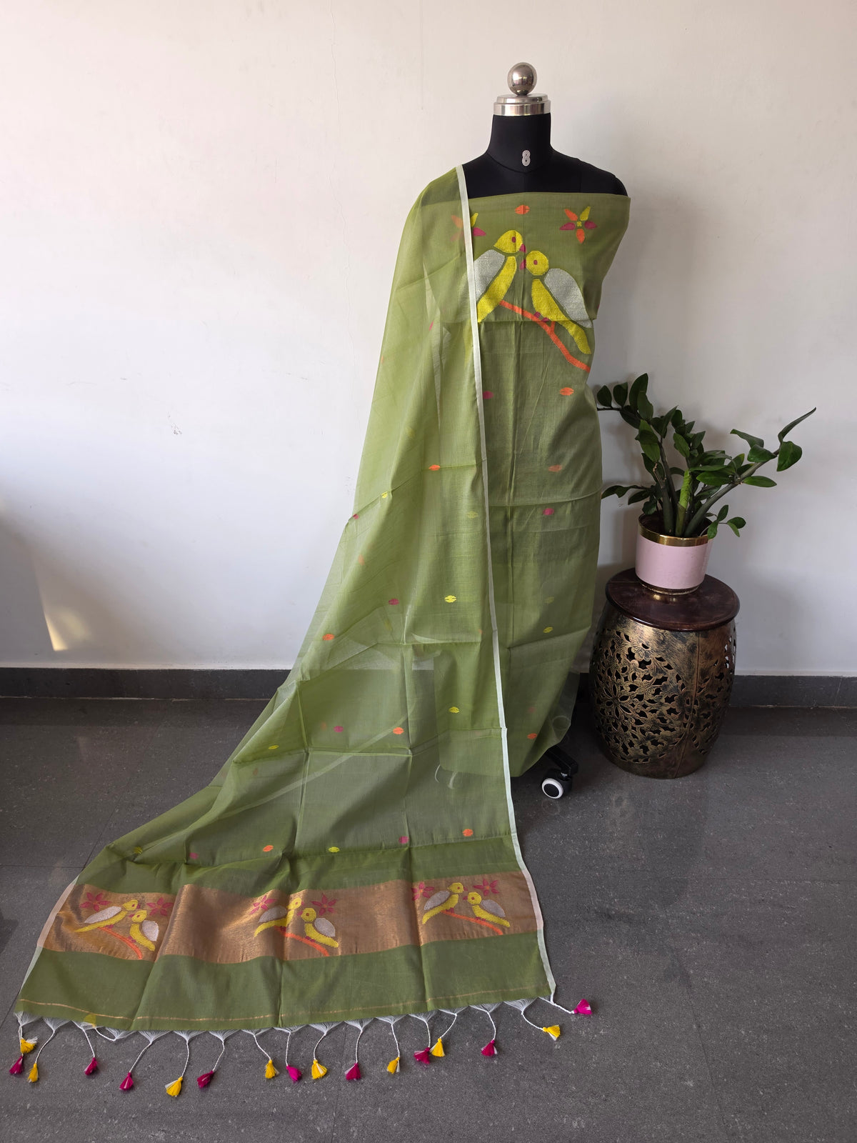 Premium muslin jamdhani set -JM36