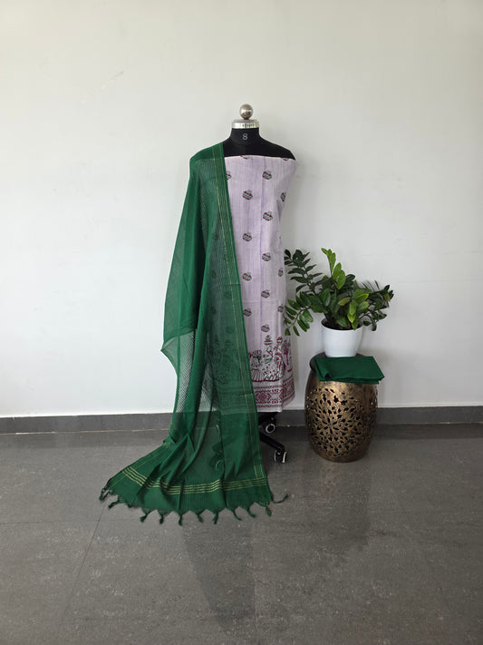 Pure handloom warli cotton set - w2