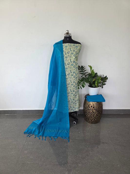 Pure handloom warli cotton set - w4