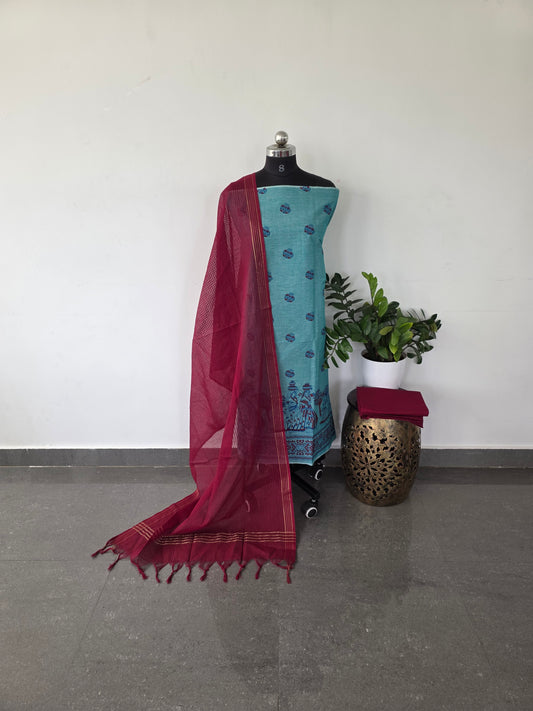 Pure handloom warli cotton set - w9