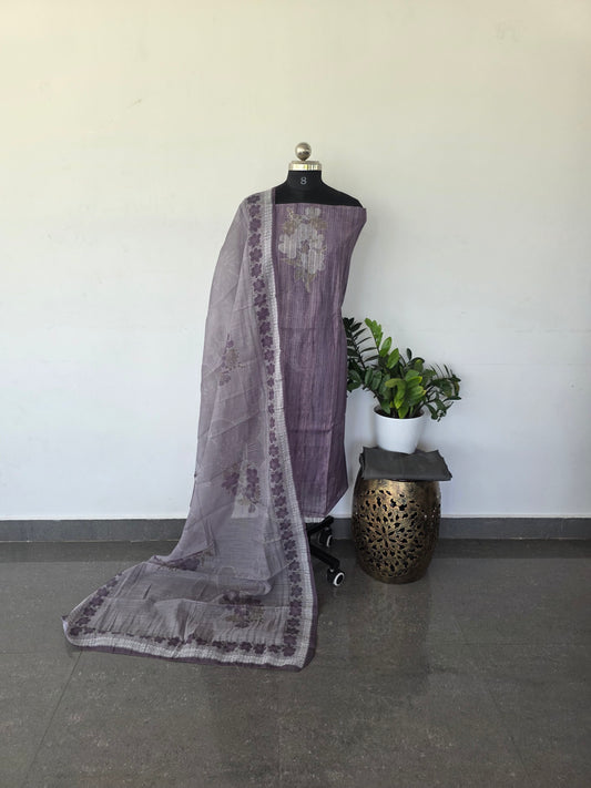 Soft linen set with jari lines - SL3