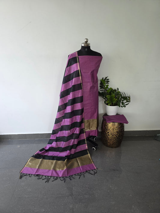 Georgeous Maheswari cotton by silk salwar set - ma4