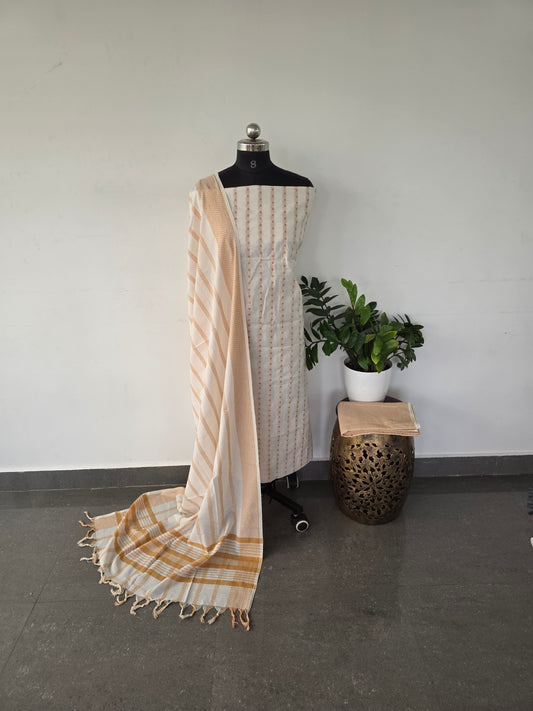 Pure cotton set with jacquard weave - sandal