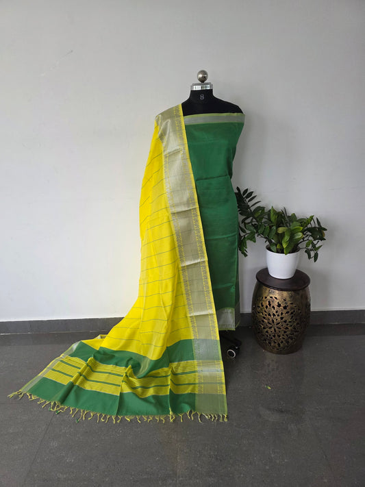 Premium semi mangalagiri silk set - PM5